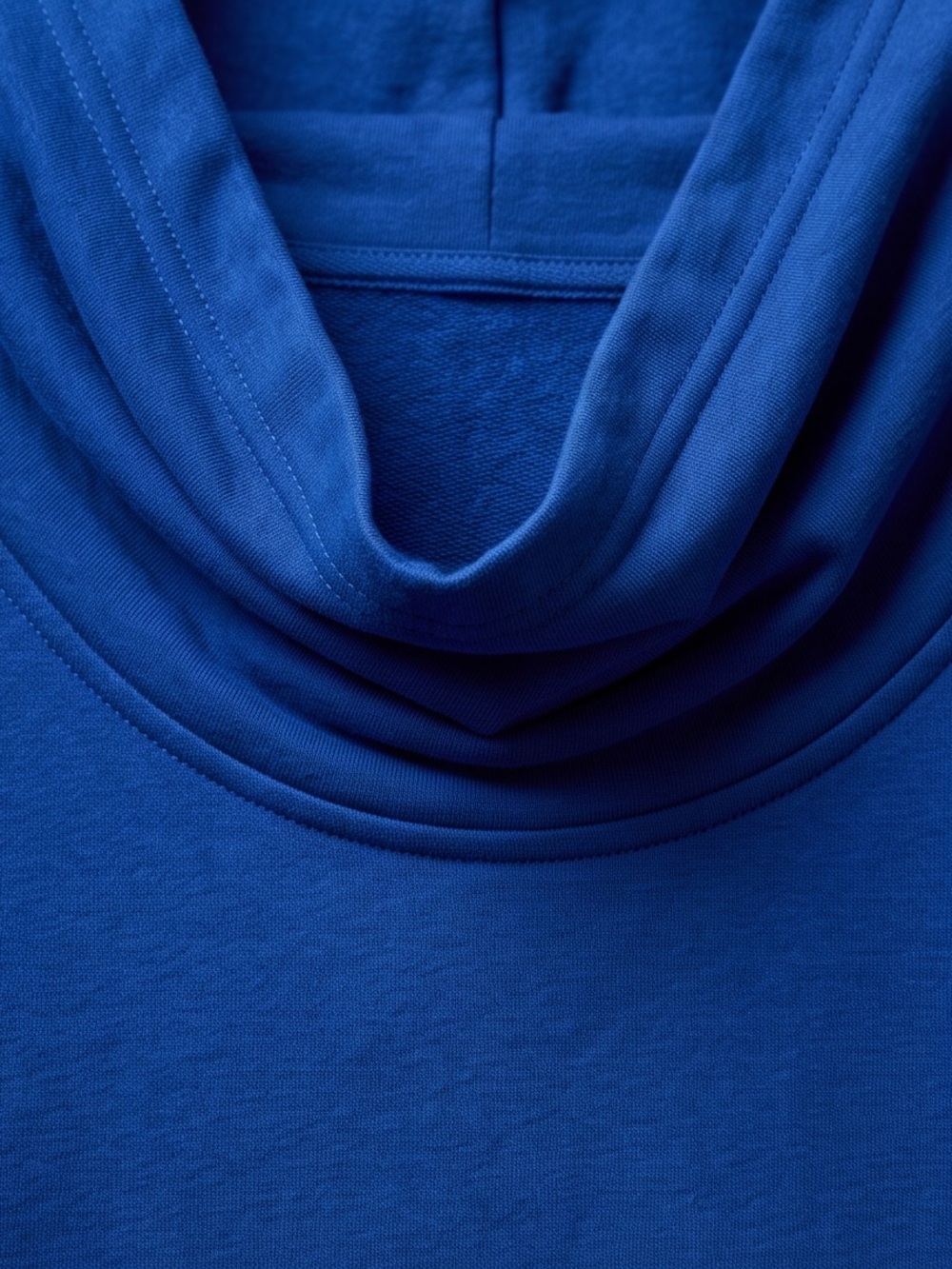 Oversized Hooded Tunic Sweater - Royal Blue - Picture 3 of 3